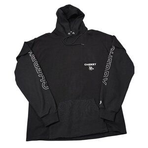 Cherry LA Twofer Hoodie in Black